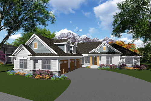 Ranch House Plan - 67515 - Front Exterior