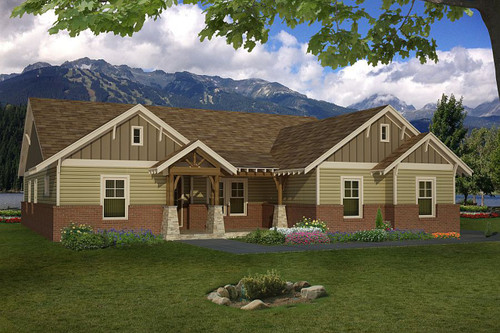 Craftsman House Plan - 67565 - Front Exterior