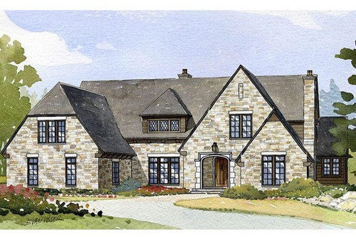 Tudor House Plan - Raven 68168 - Front Exterior