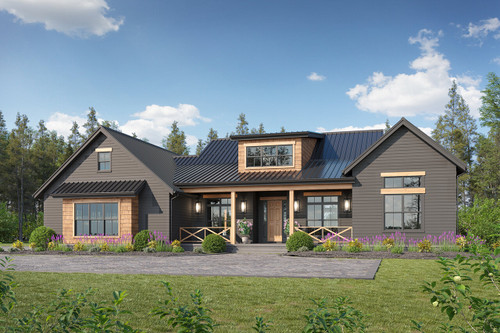 Ranch House Plan - Spicewood Trail III 68619 - Front Exterior