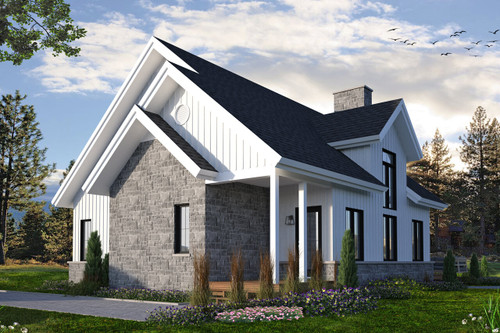 Craftsman House Plan - Touchstone 3 71873 - Front Exterior