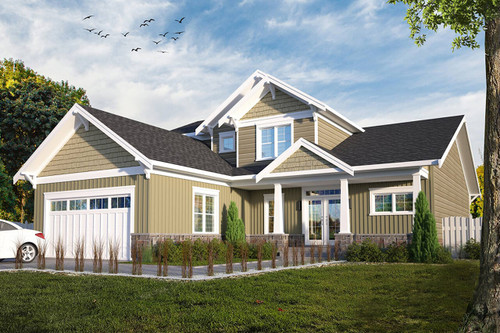 Farmhouse House Plan - Anniston 2 72007 - Front Exterior