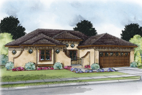 Tuscan House Plan - Rourke 72648 - Front Exterior