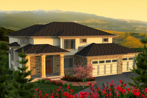 Prairie House Plan - 72865 - Front Exterior