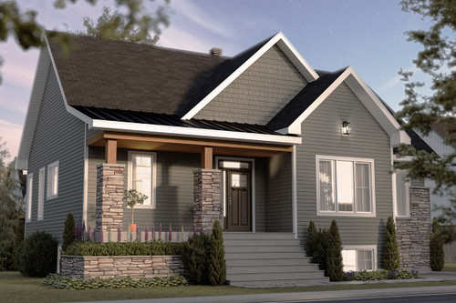 Craftsman House Plan - Charlotte 73452 - Front Exterior