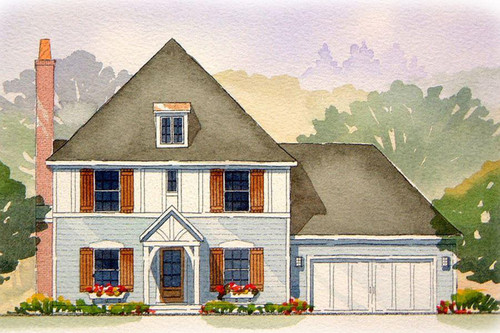 Tudor House Plan - Pullman 73670 - Front Exterior