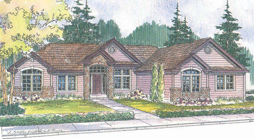 Ranch House Plan - Haverford 73819 - Front Exterior