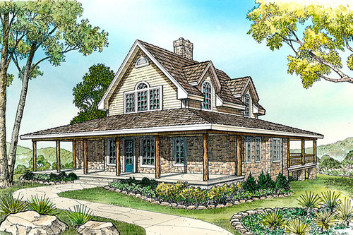 Farmhouse House Plan - Bandera 74270 - Front Exterior