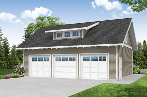 Cottage House Plan - Garage 74466 - Front Exterior