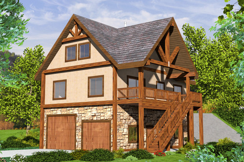 Lodge Style House Plan - 74519 - Front Exterior