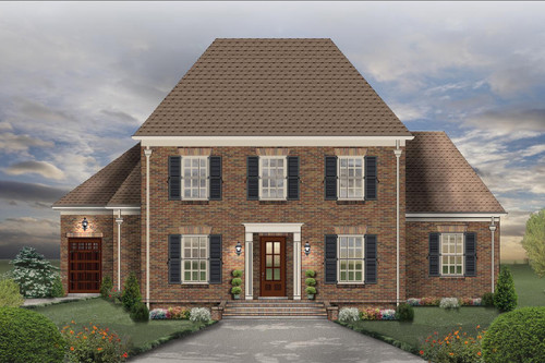 Colonial House Plan - 74598 - Front Exterior