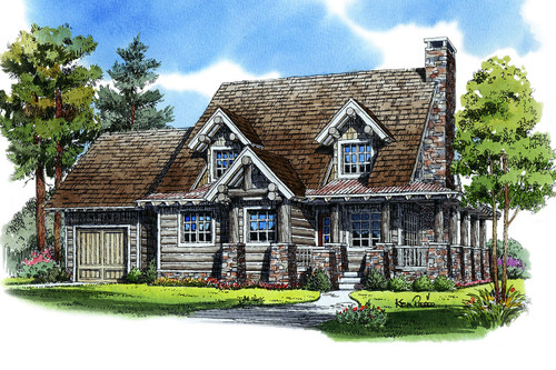 Lodge Style House Plan - Autumn Ridge 76022 - Front Exterior