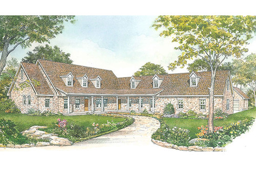 Country House Plan - Saddlebrook 76035 - Front Exterior