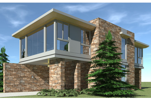 Contemporary House Plan - Shenandoah 76044 - Front Exterior