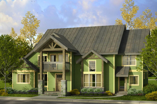 Lodge Style House Plan - Riverbank 76709 - Front Exterior