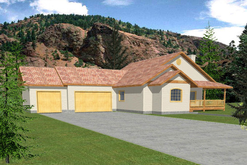 Ranch House Plan - 77714 - Front Exterior