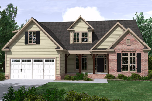 Traditional House Plan - Montrex 78750 - Front Exterior