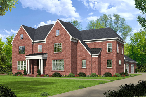 Colonial House Plan - Chapel Woods 79721 - Front Exterior