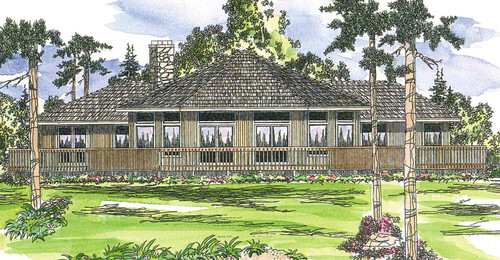 Contemporary House Plan - Pendleton 80531 - Rear Exterior