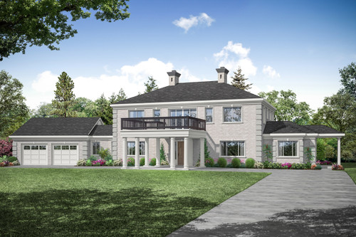 Colonial House Plan - Westchester 81629 - Front Exterior