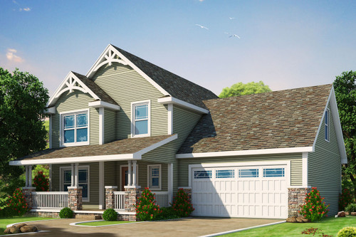 Craftsman House Plan - Fosse 82107 - Front Exterior