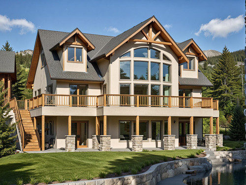 Lodge Style House Plan - 82244 - Rear Exterior