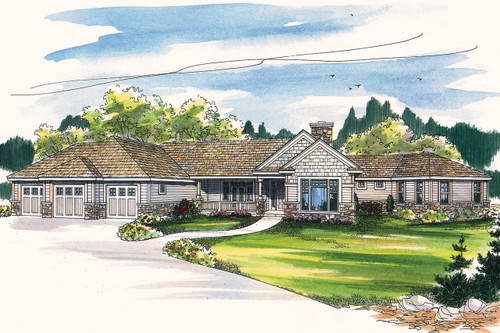 Ranch House Plan - Bellewood 84387 - Front Exterior