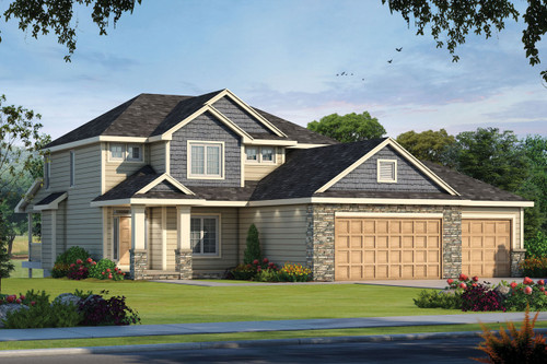 Craftsman House Plan - Steele Magnolia 84895 - Front Exterior