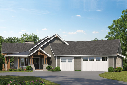 Craftsman House Plan - Seawall Point 85826 - Front Exterior