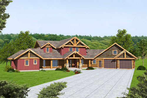 Lodge Style House Plan - 87727 - Front Exterior
