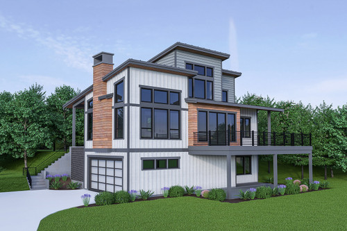 Contemporary House Plan - 89624 - Exterior