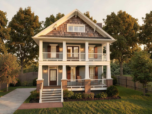 Bungalow House Plan - 89922 - Front Exterior