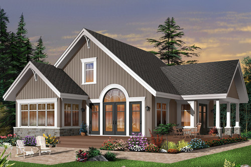 Country House Plan - Suncrest 90492 - Left Exterior