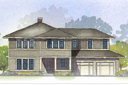 Prairie House Plan - Lake Drive 90497 - Front Exterior
