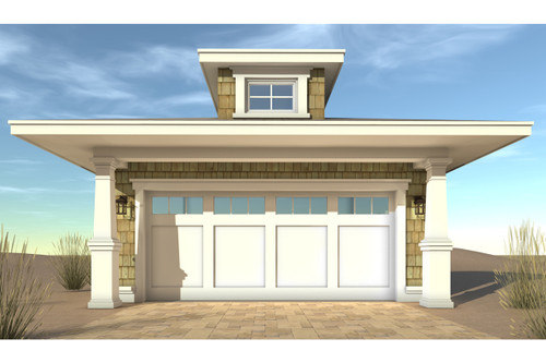 Cape Cod House Plan - Landlubber Garage 90945 - Front Exterior