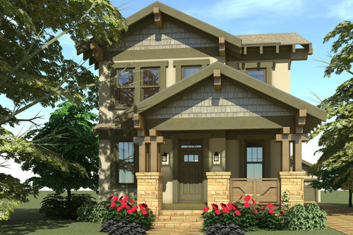 Craftsman House Plan - Wagoner 91486 - Front Exterior