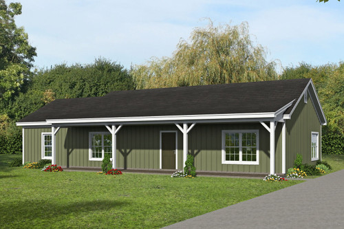Ranch House Plan - Osage Ranch 92594 - Front Exterior