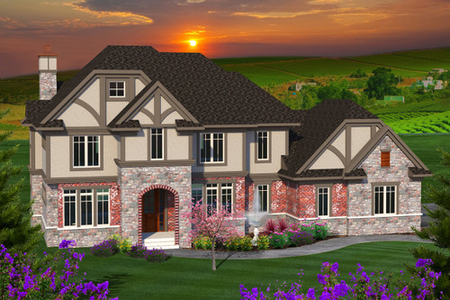 Tudor House Plan - 92665 - Front Exterior