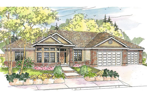 Traditional House Plan - Hollyview 93979 - Front Exterior