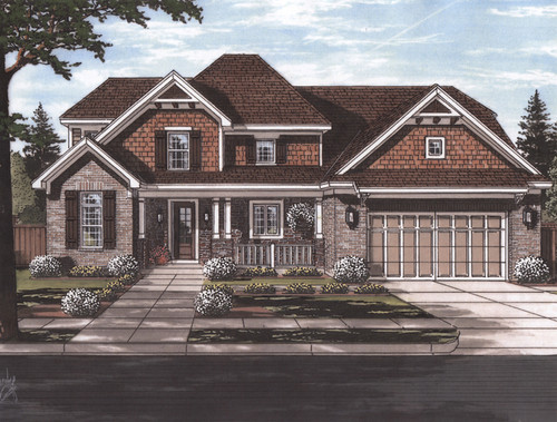 Colonial House Plan - Sweetbriar 94014 - Front Exterior