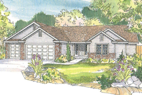 Ranch House Plan - Rollins 95046 - Front Exterior