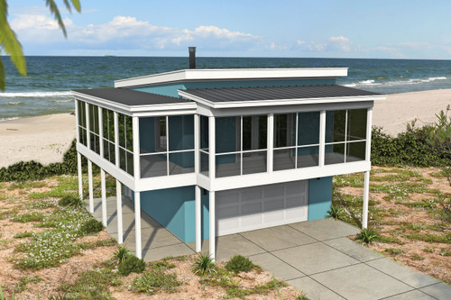 Contemporary House Plan - The Escape 95243 - Front Exterior