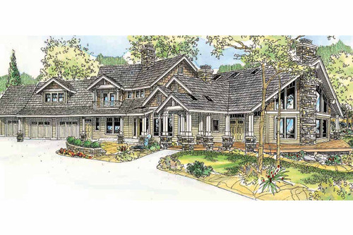 Craftsman House Plan - Brookport 95500 - Front Exterior
