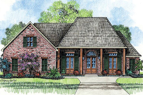 Classic House Plan - Creole 97458 - Front Exterior