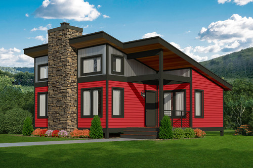Prairie House Plan - Trappers Shack 98516 - Front Exterior Prairie House Plan - Trappers Shack 98516 - Front Exterior