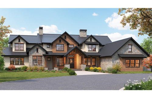 Craftsman House Plan - Blacktail Meadow 98974 - Front Exterior