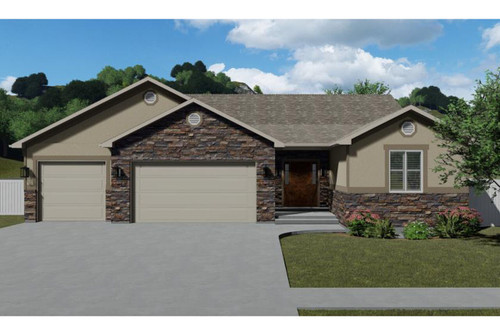 Ranch House Plan - Autumn Leaf 99015 - Front Exterior