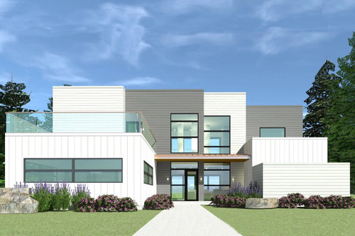 Modern House Plan - Lennox 99799 - Front Exterior