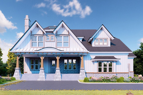 Craftsman House Plan - Shinglemoore Manor 39352 - Front Exterior