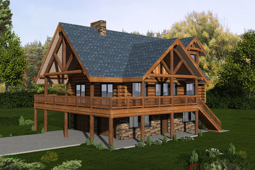 Lodge Style House Plan - 15116 - Front Exterior